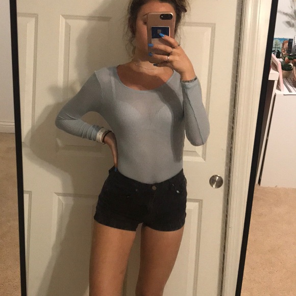 light blue mesh bodysuit - Picture 1 of 1